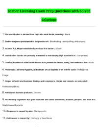 Barber Licensing Exam Prep: Q&A Study Guide
