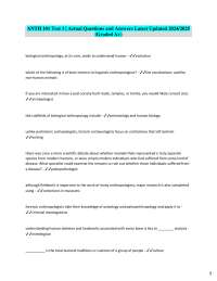 Biological Anthropology: Exam Q&A on Human Evolution & Genetics