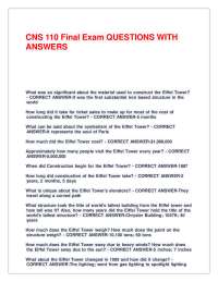 CNS 110 Final Exam QUESTIONS WITH ANSWERS.