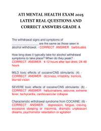 ATI Mental Health Exam 2025 | Latest Real Questions and Correct Answers – Grade A