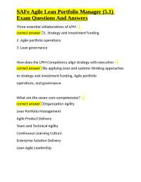 SAFe Agile Lean Portfolio Manager Exam Q&A