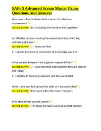 SAFe 5 Advanced Scrum Master Exam: Q&A for Certification Prep