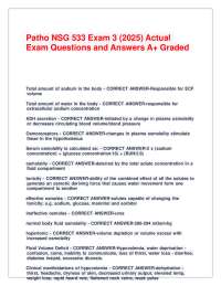 Patho NSG 533 Exam 3 (2025) Actual Exam Questions and Answers A+ Graded.pdf