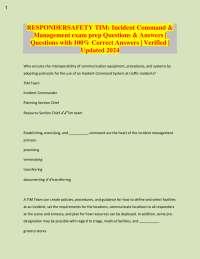 Incident Command & Management Exam Prep: Q&A 2024
