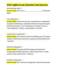 SAFe Agilist Exam Prep: Questions and Answers