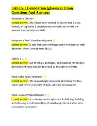 SAFe 5.1 Foundation Glossary: Key Terms and Definitions