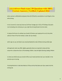 AAA Driver's Exam: 50 Questions & Answers (2024)