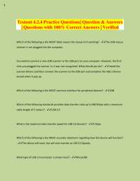 USB Technology Practice Questions and Answers