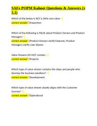 SAFe POPM: Questions and Answers for Agile Product Management
