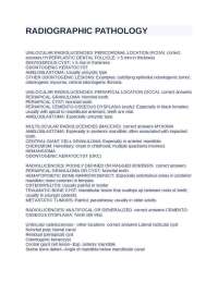 Radiographic Pathology: Differential Diagnosis of Jaw Lesions