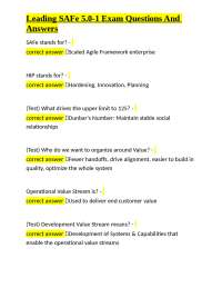 Leading SAFe 5.0-1 Exam Q&A: Scaled Agile Framework Study Guide