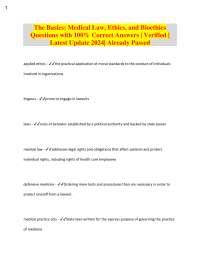 Medical Law, Ethics, and Bioethics: Key Concepts and Principles