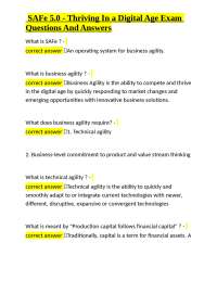 SAFe 5.0 Exam Q&A: Mastering Business Agility in the Digital Age