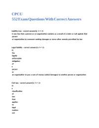 Liability and Insurance Key Concepts: CPCU 552 Exam Prep
