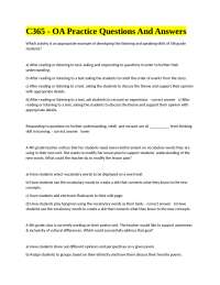 C365 - OA Practice Questions And Answers