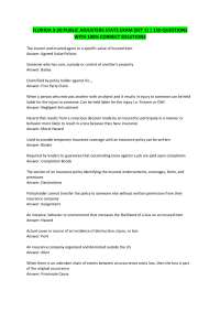 FLORIDA 3-20 PUBLIC ADJUSTERS STATE EXAM | 150 QUESTIONS WITH 100% CORRECT SOLUTIONS