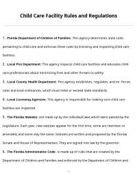 Florida Child Care Regulations: Licensing and Standards Guide