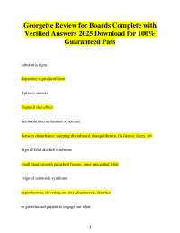 Georgette Review for Boards Complete with Verified Answers 2025 Download for 100%  Guarant