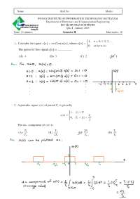 SIGNALS AND SYSTEMS QUIZ 1 ECE