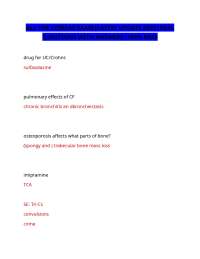 Medical Exam Q&A: Pharmacology, Diseases, and Clinical Scenarios