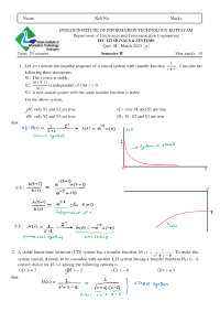SIGNALS AND SYSTEMS QUIZ 3 ECE