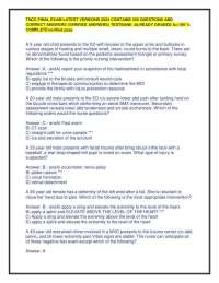 TNCC Final Exam Questions and Answers 2024: Trauma Nursing Testbank