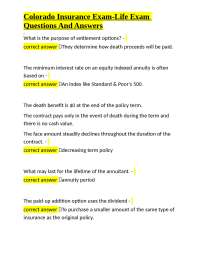 Colorado Life Insurance Exam Q&A: Comprehensive Study Guide