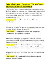 Insurance Exam Prep: Colorado Casualty Focused Review Q&A