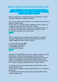 Capital Budgeting & Investment Decision-Making: Practice Questions & Answers