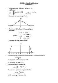 SIGNALS AND SYSTEMS PROBLEM SHEET 1 ECE