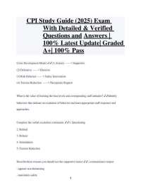 CPI Post Test Review (2025) Exam  With Detailed & Verified Questions and Answers |  100% L