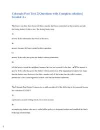 Colorado Real Estate License Exam Prep: Questions and Solutions
