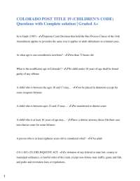Colorado Children's Code: Comprehensive Q&A on Juvenile Law