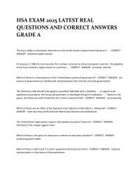 HSA Exam 2025 – Latest Real Questions and Correct Answers (Grade A)