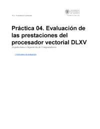 Práctica 04. Evaluación de las prestaciones del procesador vectorial DLXV