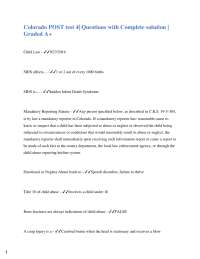 Colorado POST Test 4: Law Enforcement Q&A Study Guide