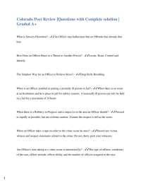 Law Enforcement Exam Q&A: Colorado Post Review