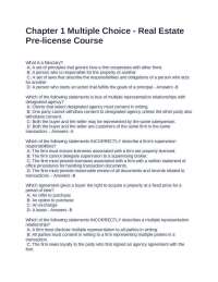 Real Estate Principles: Multiple Choice Questions for Exam Prep