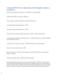 Colorado POST Exam Prep: Traffic Law and Police Tactics Q&A