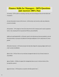 Finance Terms and Definitions for Managers