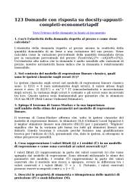 Domande e risposte, Appunti di Econometria: Modelli di Regressione e Stima OLS