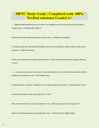 MPTC Study Guide | Completed |with 100% Verified solutions| Graded A+  ___ legal standard