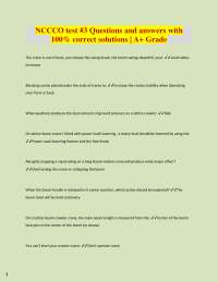 NCCCO test #3 Questions and answers with 100% correct solutions | A+ Grade The crane is ou