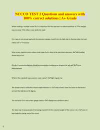 NCCCO TEST 2 Questions and answers with 100% correct solutions | A+ Grade When making a mu
