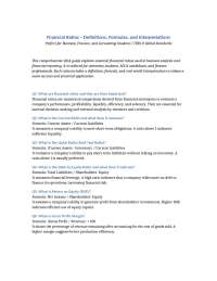 Financial Ratios: Definitions, Formulas, and Interpretations