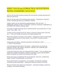 EMST 3010 Exam II Practice Questions and Answers (2024/2025)
