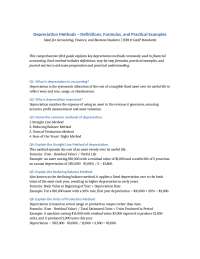 Depreciation Methods: Formulas and Examples for Accounting Students