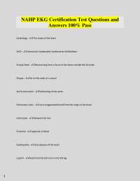 EKG Certification Exam Q&A: Cardiology Study Guide