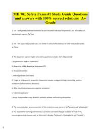 MH 701 Safety Exam #1 Study Guide Questions and answers with 100% correct solutions | A+