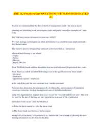 Management Theories Practice Exam: Questions and Answers